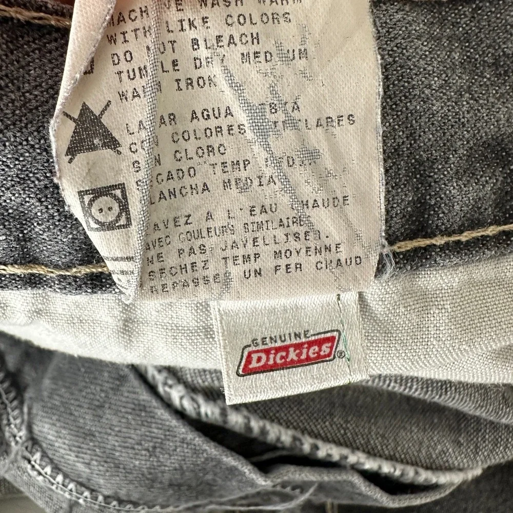 Dickies Men's Size 44 Dark Gray Denim Carpenter Work Shorts 100% Cotton Rugged#1